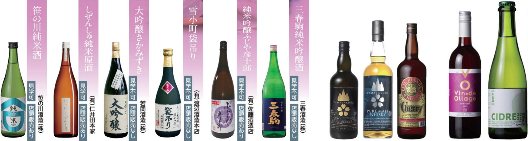 Japanese Sake/Whisky/Wine